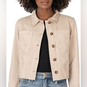Kut from the Kloth Matilda Crop Faux Suede Jacket